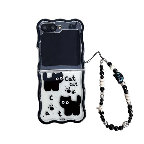 JRCYVTA Schutzhülle für Samsung Galaxy Z Flip5/Z Flip6, niedliches Tiermuster, faltbare Handyhülle, Kawaii Galaxy Z Flip 6, Hülle für Mädchen und Frauen (Z Flip5), mehrfarbig von JRCYVTA