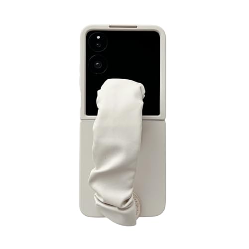 JRCYVTA Schutzhülle für Xiaomi Mix, Flüssigsilikon, stoßfest, vollständige Abdeckung, Schutzhülle für Xiaomi Mix Flip mit Armband für Mädchen und Frauen (Weiß) von JRCYVTA