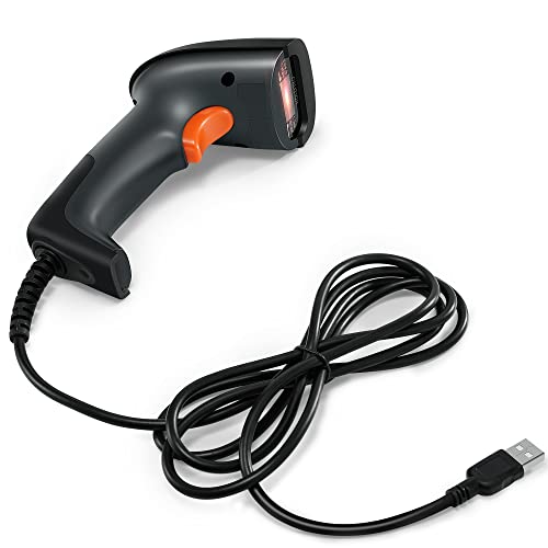 JRHC Barcode Scanner, 1D Handheld USB verdrahteter CCD Barcode Leser unterstützt Screen Scan UPC Barcode Reader für Lager, Bibliothek, Supermarkt von JRHC