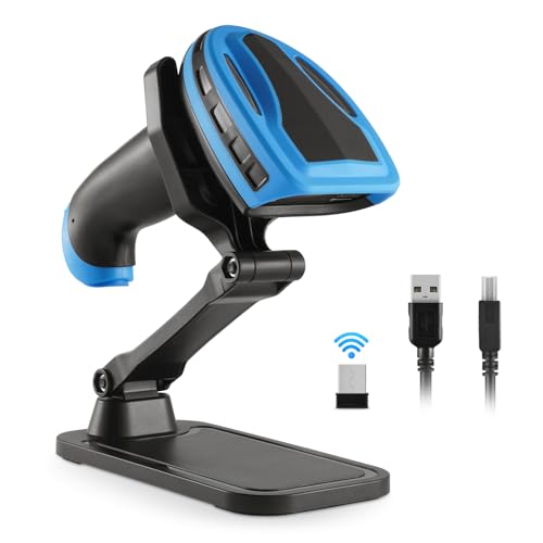 JRHC Barcode Scanner Wireless, Wiederaufladbare 1D Laser Barcode Scanner, Handheld Barcode Scanner Vielseitig 2 in 1 2.4Ghz Wireless und USB 2.0 Verdrahtet JRHC Barcode Scanner Wireless, Wiederaufladbare 1D Laser Barcode Scanner, Handheld Barcode Scanner Vielseitig 2 in 1 2.4Ghz Wireless und USB 2.0 Verdrahtet von JRHC