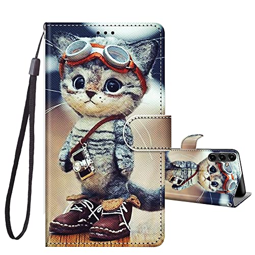 JRIANY Handyhülle für Samsung Galaxy A54 5G Hülle, PU Leder Flip Case Klappbare Lederhülle mit Muster Motiv Schutzhülle Klapphülle Kompatibel mit Samsung A54 5G Tasche - Katze C JRIANY Handyhülle für Samsung Galaxy A54 5G Hülle, PU Leder Flip Case Klappbare Lederhülle mit Muster Motiv Schutzhülle Klapphülle Kompatibel mit Samsung A54 5G Tasche - Katze C von JRIANY