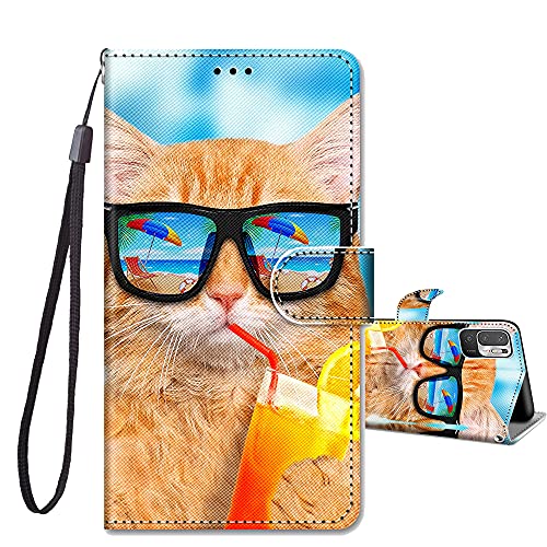 JRIANY Handyhülle für Xiaomi Redmi Note 10 5G Hülle PU Leder Brieftasche Flip Case Klappbare Stoßfeste Magnetische Lederhülle mit Muster Schutzhülle für Redmi Note 10 5G Lederhülle, Katze A JRIANY Handyhülle für Xiaomi Redmi Note 10 5G Hülle PU Leder Brieftasche Flip Case Klappbare Stoßfeste Magnetische Lederhülle mit Muster Schutzhülle für Redmi Note 10 5G Lederhülle, Katze A von JRIANY