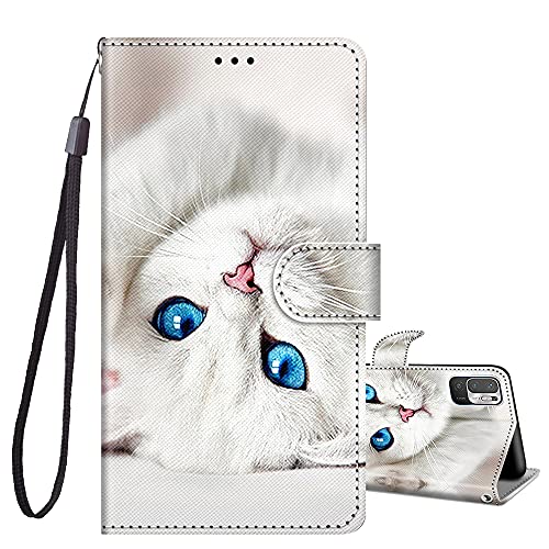 JRIANY Handyhülle für Xiaomi Redmi Note 10 5G Hülle PU Leder Brieftasche Flip Case Klappbare Stoßfeste Magnetische Lederhülle mit Muster Schutzhülle für Redmi Note 10 5G Lederhülle, Katze B JRIANY Handyhülle für Xiaomi Redmi Note 10 5G Hülle PU Leder Brieftasche Flip Case Klappbare Stoßfeste Magnetische Lederhülle mit Muster Schutzhülle für Redmi Note 10 5G Lederhülle, Katze B von JRIANY