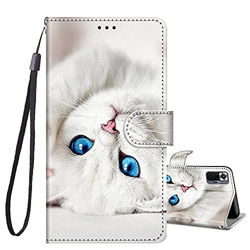 JRIANY Handyhülle für Xiaomi Redmi Note 10 Pro Hülle PU Leder Brieftasche Flip Case Klappbare Stoßfeste Lederhülle mit Muster Schutzhülle für Redmi Note 10 Pro Max Lederhülle, Katze B JRIANY Handyhülle für Xiaomi Redmi Note 10 Pro Hülle PU Leder Brieftasche Flip Case Klappbare Stoßfeste Lederhülle mit Muster Schutzhülle für Redmi Note 10 Pro Max Lederhülle, Katze B von JRIANY