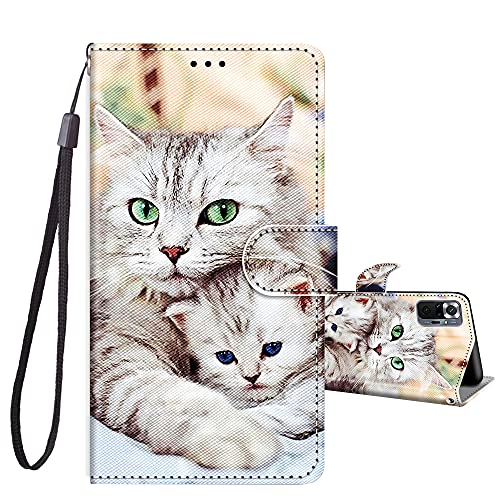 JRIANY Handyhülle für Xiaomi Redmi Note 10 Pro Hülle PU Leder Brieftasche Flip Case Klappbare Stoßfeste Lederhülle mit Muster Schutzhülle für Redmi Note 10 Pro Max Lederhülle, Katze D JRIANY Handyhülle für Xiaomi Redmi Note 10 Pro Hülle PU Leder Brieftasche Flip Case Klappbare Stoßfeste Lederhülle mit Muster Schutzhülle für Redmi Note 10 Pro Max Lederhülle, Katze D von JRIANY