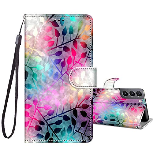 JRIANY Klapphülle für Samsung Galaxy S21 5G Hülle, Stoßfeste PU Lederhülle mit Muster Handyhülle Schutzhülle [Standfunktion][Kartenfach] Flip Case Cover Kompatibel mit Samsung S21 5G Tasche, Muster B von JRIANY