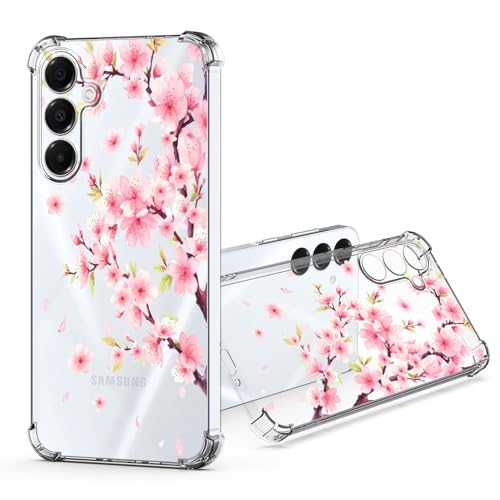 JRIANY für Samsung Galaxy A16 5G / 4G Durchsichtig Hülle, Transparent Weich Dünn TPU Silikon Handyhülle mit Bunt Blumen Muster Motiv Stoßfest Kameraschutz Schutzhülle Slim Case Cover - Rosa Sakura JRIANY für Samsung Galaxy A16 5G / 4G Durchsichtig Hülle, Transparent Weich Dünn TPU Silikon Handyhülle mit Bunt Blumen Muster Motiv Stoßfest Kameraschutz Schutzhülle Slim Case Cover - Rosa Sakura von JRIANY