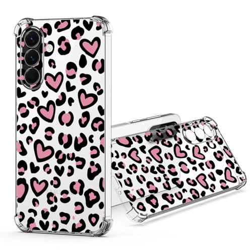 JRIANY für Samsung Galaxy A56 5G Durchsichtig Hülle, Transparent Weich Dünn Silikon Handyhülle mit Bunt Liebe Heart Herz Muster Motiv Stoßfest Kameraschutz Schutzhülle Slim Case Cover - Love Leopard JRIANY für Samsung Galaxy A56 5G Durchsichtig Hülle, Transparent Weich Dünn Silikon Handyhülle mit Bunt Liebe Heart Herz Muster Motiv Stoßfest Kameraschutz Schutzhülle Slim Case Cover - Love Leopard von JRIANY