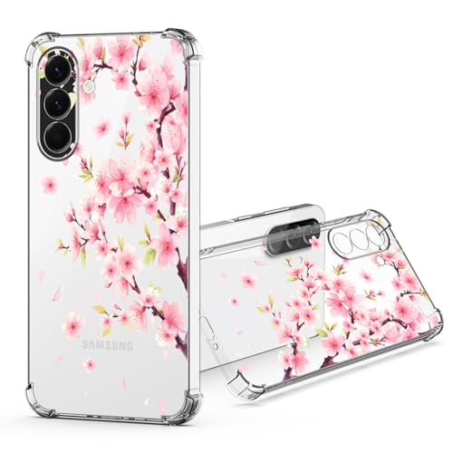 JRIANY für Samsung Galaxy A56 5G Durchsichtig Hülle, Transparent Weich Dünn TPU Silikon Handyhülle mit Bunt Blumen Muster Motiv Stoßfest Kameraschutz Schutzhülle Slim Clear Case Cover - Rosa Sakura JRIANY für Samsung Galaxy A56 5G Durchsichtig Hülle, Transparent Weich Dünn TPU Silikon Handyhülle mit Bunt Blumen Muster Motiv Stoßfest Kameraschutz Schutzhülle Slim Clear Case Cover - Rosa Sakura von JRIANY
