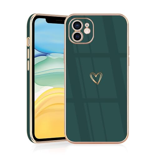 JRIANY für iPhone 11 Hülle, Handyhülle iPhone 11 mit Motiv Slim Dünn Soft TPU Silikon Stoßfest Bumper Protective Case Cover Kompatibel mit iPhone 11 6.1'' - Grün von JRIANY