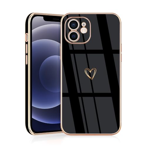 JRIANY für iPhone 12 Hülle, Handyhülle iPhone 12 mit Motiv Slim Dünn Soft TPU Silikon Stoßfest Bumper Protective Case Cover Kompatibel mit iPhone 12 6.1'' - Schwarz JRIANY für iPhone 12 Hülle, Handyhülle iPhone 12 mit Motiv Slim Dünn Soft TPU Silikon Stoßfest Bumper Protective Case Cover Kompatibel mit iPhone 12 6.1'' - Schwarz von JRIANY