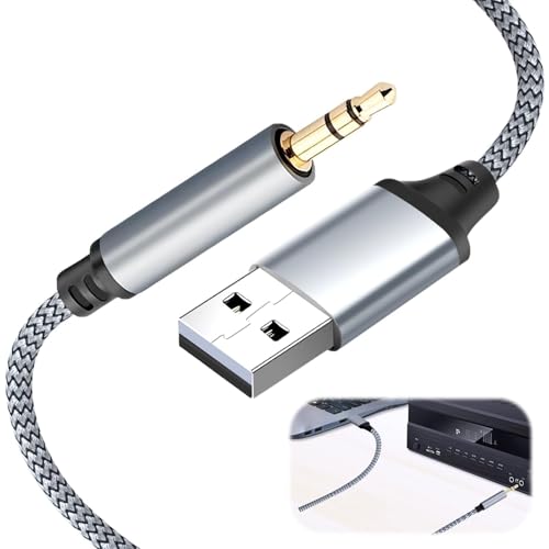 3.5 mm Klinke Auf USB Datenkabel, 1M USB Stecker zu 3.5mm Stecker, Kopfhörerklinke Zu USB Aux Kabel, USB Auf Klinke 3.5 Adapter, Nylon Geflochtenes USB Soundkarte USB Audio Adapter Kabel Für MP3 MP4 P 3.5 mm Klinke Auf USB Datenkabel, 1M USB Stecker zu 3.5mm Stecker, Kopfhörerklinke Zu USB Aux Kabel, USB Auf Klinke 3.5 Adapter, Nylon Geflochtenes USB Soundkarte USB Audio Adapter Kabel Für MP3 MP4 P von JRILUO