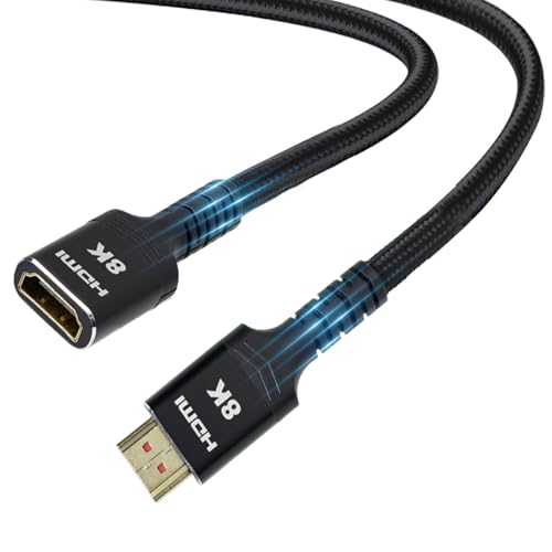 HDMI Verlängerung Kabel 0.5m, 8 K 60 Hz 4 K 120 Hz 144 Hz HD HDMI 2.1 Verlängerung Kurz, Stecker auf Buchse 48gbps Ultra Highspeed HDMI Verlängerung Fire TV Stick Kompatibel Mit Ps5/4,TV Stick, HDTV HDMI Verlängerung Kabel 0.5m, 8 K 60 Hz 4 K 120 Hz 144 Hz HD HDMI 2.1 Verlängerung Kurz, Stecker auf Buchse 48gbps Ultra Highspeed HDMI Verlängerung Fire TV Stick Kompatibel Mit Ps5/4,TV Stick, HDTV von JRILUO
