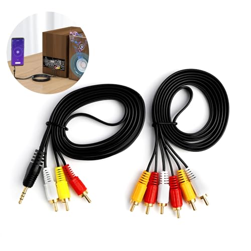 JRILUO 3 Cinch Kabel & 3.5 mm Auf Rca Av Kabel Set, 2 Stück 1.5m 1 Zu 3 Und 3 Zu 3 Video Kabel Audio Video Composite, für Die Meisten TV und Heimkino Umschaltanforderungen JRILUO 3 Cinch Kabel & 3.5 mm Auf Rca Av Kabel Set, 2 Stück 1.5m 1 Zu 3 Und 3 Zu 3 Video Kabel Audio Video Composite, für Die Meisten TV und Heimkino Umschaltanforderungen von JRILUO
