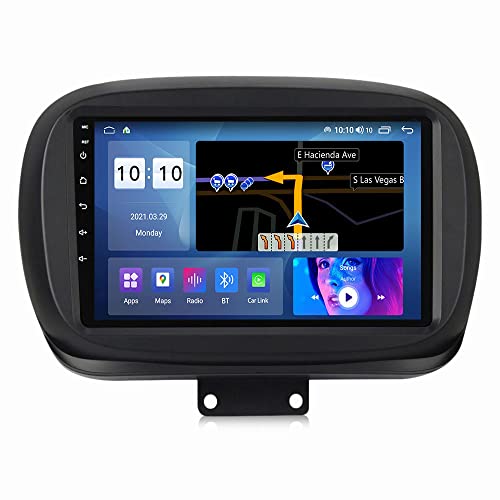 JRKT Autoradio Kompatibel Mit Fi-at 500X 2018 2019 2 Din Radio GPS Navigation IPS Touchscreen Multimedia Player Unterstützung SWC 4G WiFi Carplay DSP BT(Size:8 core 4G+WiFi 2G+32G) von JRKT