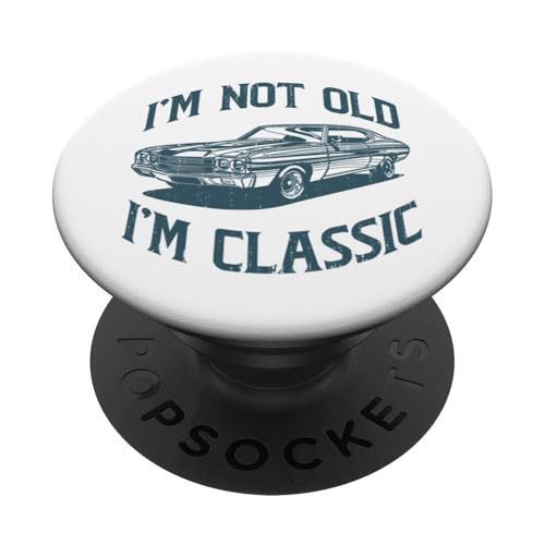 Ich bin nicht alt, ich bin klassisch, lustiger Klassiker PopSockets Klebender PopGrip Ich bin nicht alt, ich bin klassisch, lustiger Klassiker PopSockets Klebender PopGrip von JRRTS Klassiker -Autobesitzer Designs