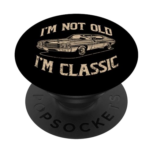Ich bin nicht alt, ich bin klassisch, lustiger Klassiker PopSockets Klebender PopGrip Ich bin nicht alt, ich bin klassisch, lustiger Klassiker PopSockets Klebender PopGrip von JRRTS Klassiker -Autobesitzer Designs