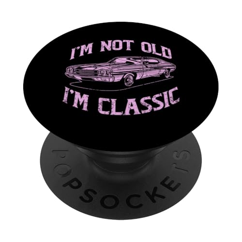 Ich bin nicht alt, ich bin klassisch, lustiger Klassiker PopSockets Klebender PopGrip Ich bin nicht alt, ich bin klassisch, lustiger Klassiker PopSockets Klebender PopGrip von JRRTS Klassiker -Autobesitzer Designs