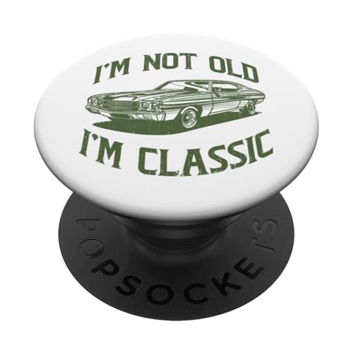 Ich bin nicht alt, ich bin klassisch, lustiger Klassiker PopSockets Klebender PopGrip Ich bin nicht alt, ich bin klassisch, lustiger Klassiker PopSockets Klebender PopGrip von JRRTS Klassiker -Autobesitzer Designs