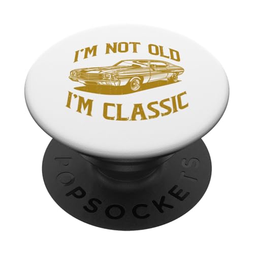 Ich bin nicht alt, ich bin klassisch, lustiger Klassiker PopSockets Klebender PopGrip Ich bin nicht alt, ich bin klassisch, lustiger Klassiker PopSockets Klebender PopGrip von JRRTS Klassiker -Autobesitzer Designs