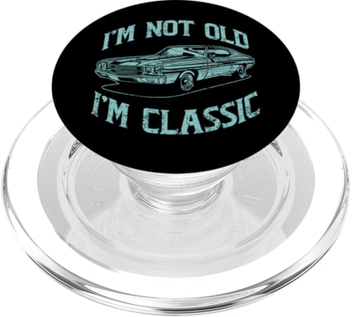 Ich bin nicht alt, ich bin klassisch, lustiger Klassiker PopSockets PopGrip für MagSafe Ich bin nicht alt, ich bin klassisch, lustiger Klassiker PopSockets PopGrip für MagSafe von JRRTS Klassiker -Autobesitzer Designs