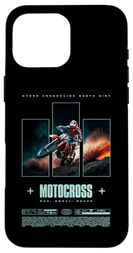Motocross Dirt Bike Rider Modern Motorrad Hülle für iPhone 16 Pro Max von JRRTS Motorraddesigns