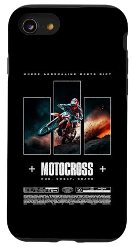 Motocross Dirt Bike Rider Modern Motorrad Hülle für iPhone SE (2020) / 7 / 8 von JRRTS Motorraddesigns