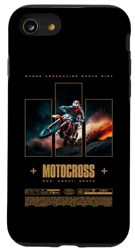 Motocross Dirt Bike Rider Modern Motorrad Hülle für iPhone SE (2020) / 7 / 8 von JRRTS Motorraddesigns