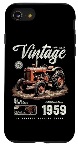 Vintage Tractor Farmer Birthday geboren 1959 geboren 1959 Hülle für iPhone SE (2020) / 7 / 8 von JRRTS RETRO BUTSTRUTTY Bauerntraktor Designs