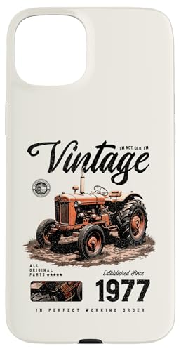 Vintage Tractor Farmer Birthday geboren 1977 geboren Hülle für iPhone 15 Plus Vintage Tractor Farmer Birthday geboren 1977 geboren Hülle für iPhone 15 Plus von JRRTS RETRO BUTSTRUTTY Bauerntraktor Designs