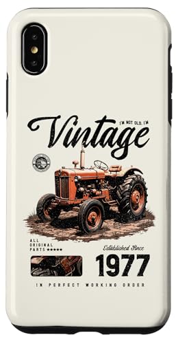 Vintage Tractor Farmer Birthday geboren 1977 geboren Hülle für iPhone XS Max von JRRTS RETRO BUTSTRUTTY Bauerntraktor Designs