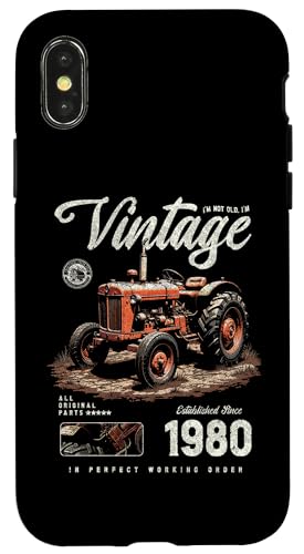 Vintage Tractor Farmer Birthday geboren 1980 geboren 1980 Hülle für iPhone X/XS Vintage Tractor Farmer Birthday geboren 1980 geboren 1980 Hülle für iPhone X/XS von JRRTS RETRO BUTSTRUTTY Bauerntraktor Designs