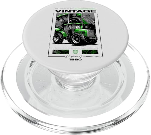 Vintage Tractor Farmer Birthday geboren 1980 geboren 1980 PopSockets PopGrip für MagSafe Vintage Tractor Farmer Birthday geboren 1980 geboren 1980 PopSockets PopGrip für MagSafe von JRRTS RETRO BUTSTRUTTY Bauerntraktor Designs