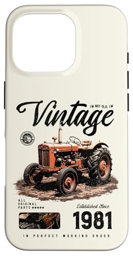Vintage Tractor Farmer Birthday geboren 1981 geboren 1981 Hülle für iPhone 16 Pro Vintage Tractor Farmer Birthday geboren 1981 geboren 1981 Hülle für iPhone 16 Pro von JRRTS RETRO BUTSTRUTTY Bauerntraktor Designs