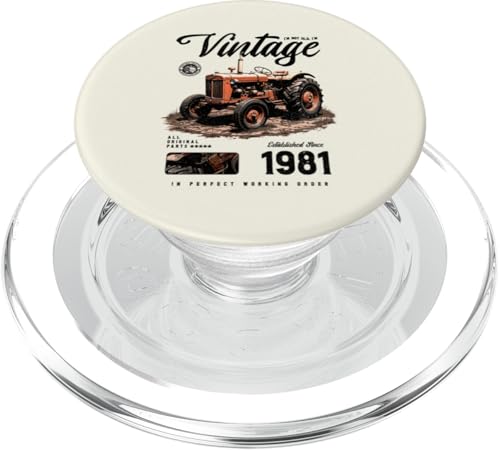 Vintage Tractor Farmer Birthday geboren 1981 geboren 1981 PopSockets PopGrip für MagSafe Vintage Tractor Farmer Birthday geboren 1981 geboren 1981 PopSockets PopGrip für MagSafe von JRRTS RETRO BUTSTRUTTY Bauerntraktor Designs