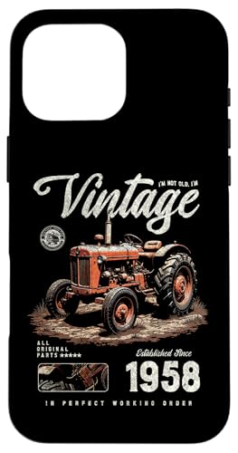 Vintage Tractor Farmer Geburtstag geboren 1958 geboren Hülle für iPhone 16 Pro Max Vintage Tractor Farmer Geburtstag geboren 1958 geboren Hülle für iPhone 16 Pro Max von JRRTS RETRO BUTSTRUTTY Bauerntraktor Designs
