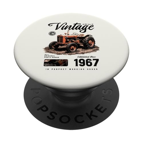 Vintage Tractor Farmer Geburtstag geboren 1967 geboren PopSockets Klebender PopGrip Vintage Tractor Farmer Geburtstag geboren 1967 geboren PopSockets Klebender PopGrip von JRRTS RETRO BUTSTRUTTY Bauerntraktor Designs