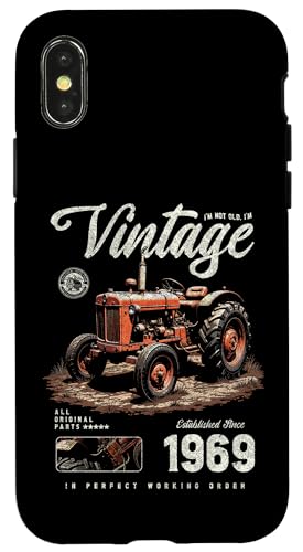 Vintage Tractor Farmer Geburtstag geboren 1969 geboren Hülle für iPhone X/XS Vintage Tractor Farmer Geburtstag geboren 1969 geboren Hülle für iPhone X/XS von JRRTS RETRO BUTSTRUTTY Bauerntraktor Designs