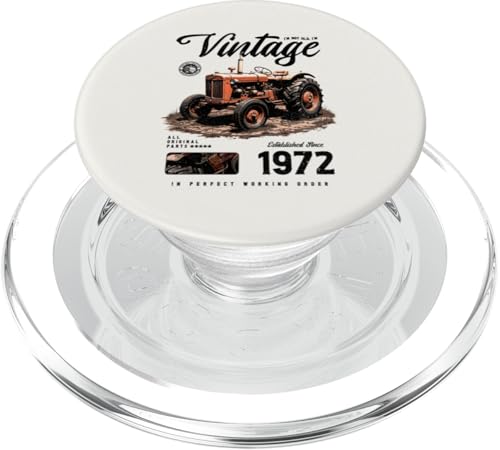 Vintage Tractor Farmer Geburtstag geboren 1972 geboren PopSockets PopGrip für MagSafe Vintage Tractor Farmer Geburtstag geboren 1972 geboren PopSockets PopGrip für MagSafe von JRRTS RETRO BUTSTRUTTY Bauerntraktor Designs