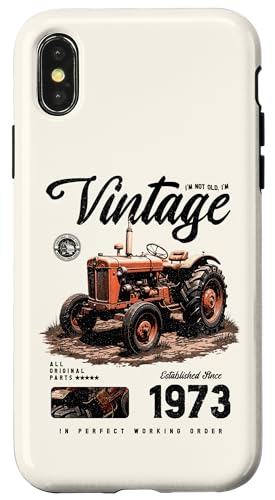 Vintage Tractor Farmer Geburtstag geboren 1973 geboren Hülle für iPhone X/XS Vintage Tractor Farmer Geburtstag geboren 1973 geboren Hülle für iPhone X/XS von JRRTS RETRO BUTSTRUTTY Bauerntraktor Designs