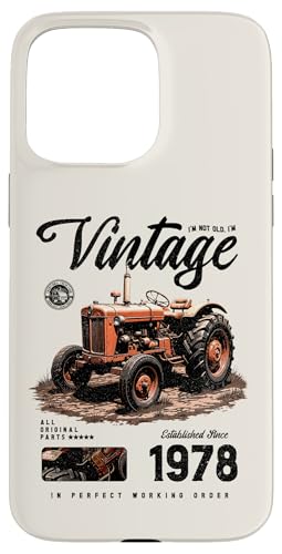 Vintage Tractor Farmer Geburtstag geboren 1978 geboren Hülle für iPhone 15 Pro Max Vintage Tractor Farmer Geburtstag geboren 1978 geboren Hülle für iPhone 15 Pro Max von JRRTS RETRO BUTSTRUTTY Bauerntraktor Designs