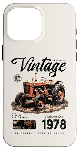 Vintage Tractor Farmer Geburtstag geboren 1978 geboren Hülle für iPhone 16 Pro Max Vintage Tractor Farmer Geburtstag geboren 1978 geboren Hülle für iPhone 16 Pro Max von JRRTS RETRO BUTSTRUTTY Bauerntraktor Designs