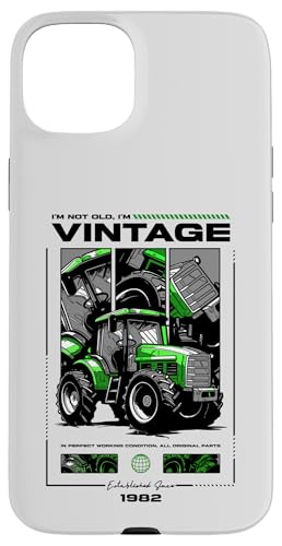 Vintage Tractor Farmer Geburtstag geboren 1982 geboren Hülle für iPhone 15 Plus Vintage Tractor Farmer Geburtstag geboren 1982 geboren Hülle für iPhone 15 Plus von JRRTS RETRO BUTSTRUTTY Bauerntraktor Designs