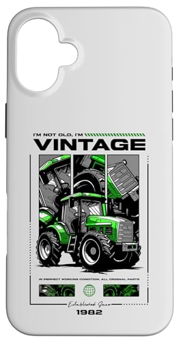 Vintage Tractor Farmer Geburtstag geboren 1982 geboren Hülle für iPhone 16 Plus Vintage Tractor Farmer Geburtstag geboren 1982 geboren Hülle für iPhone 16 Plus von JRRTS RETRO BUTSTRUTTY Bauerntraktor Designs