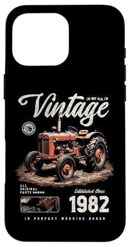 Vintage Tractor Farmer Geburtstag geboren 1982 geboren Hülle für iPhone 16 Pro Max Vintage Tractor Farmer Geburtstag geboren 1982 geboren Hülle für iPhone 16 Pro Max von JRRTS RETRO BUTSTRUTTY Bauerntraktor Designs