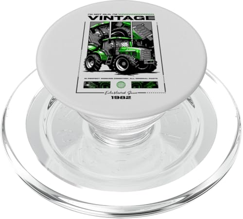 Vintage Tractor Farmer Geburtstag geboren 1982 geboren PopSockets PopGrip für MagSafe Vintage Tractor Farmer Geburtstag geboren 1982 geboren PopSockets PopGrip für MagSafe von JRRTS RETRO BUTSTRUTTY Bauerntraktor Designs