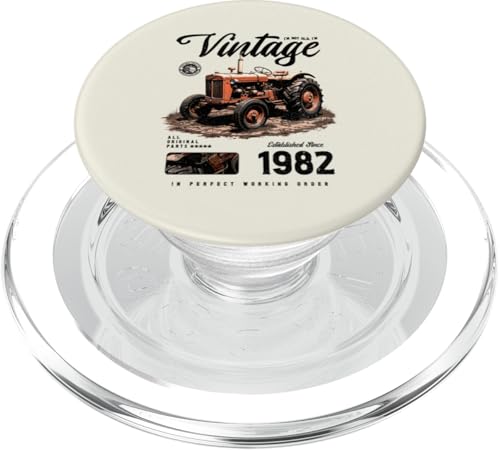 Vintage Tractor Farmer Geburtstag geboren 1982 geboren PopSockets PopGrip für MagSafe Vintage Tractor Farmer Geburtstag geboren 1982 geboren PopSockets PopGrip für MagSafe von JRRTS RETRO BUTSTRUTTY Bauerntraktor Designs