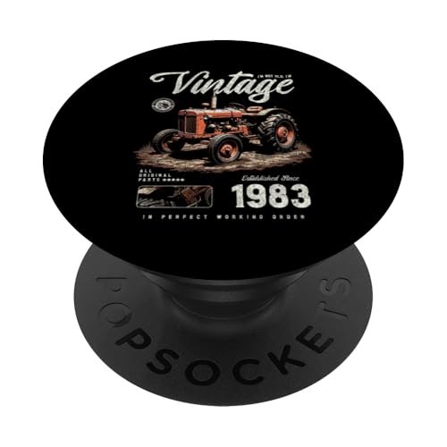 Vintage Tractor Farmer Geburtstag geboren 1983 geboren PopSockets Klebender PopGrip Vintage Tractor Farmer Geburtstag geboren 1983 geboren PopSockets Klebender PopGrip von JRRTS RETRO BUTSTRUTTY Bauerntraktor Designs