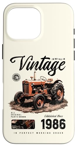Vintage Tractor Farmer Geburtstag geboren 1986 geboren Hülle für iPhone 16 Pro Max Vintage Tractor Farmer Geburtstag geboren 1986 geboren Hülle für iPhone 16 Pro Max von JRRTS RETRO BUTSTRUTTY Bauerntraktor Designs