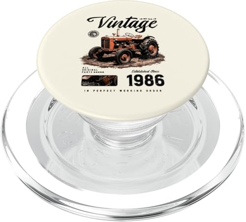 Vintage Tractor Farmer Geburtstag geboren 1986 geboren PopSockets PopGrip für MagSafe Vintage Tractor Farmer Geburtstag geboren 1986 geboren PopSockets PopGrip für MagSafe von JRRTS RETRO BUTSTRUTTY Bauerntraktor Designs